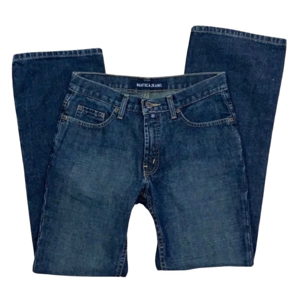 Nautica Straight Slight Bootcut Blue Jeans Sz 4 - Picture 7 of 7